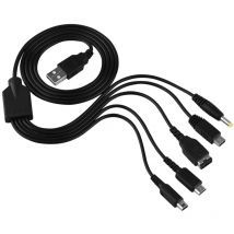 Chargeur usb 5 en 1 pour Nintendo nds Ll xl 3DS Wii u psp Câble de chargement multifonction