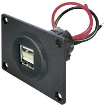 Chargeur voiture usb prise plate à installer Procar
