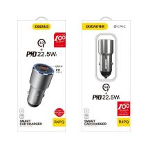 Chargeur de voiture USB USB-C PD QC 22,5 W, gris