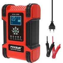Lifcausal - Chargeurs de batterie de voiture 12V/12A 24V/6A Chargeurs de batterie intelligents entièrement automatiques Chargeurs d'entretien