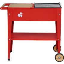 Herstera Garden - Barbecue charbon de bois en métal sur roulettes Urban