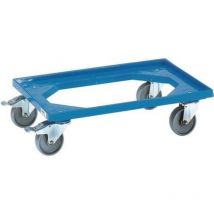 Fetra - Chariot à caisse Capacité de charge 250 kg polyamide- pne L605xl405mm plastique abs bleu