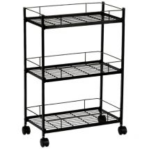 Chariot de supermarché noir en métal cc72095 Andrea House