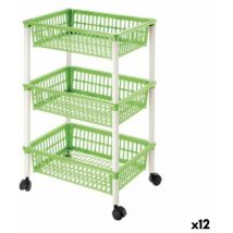 Chariot à légumes Tontarelli mito 3 vert plastique 40 x 29 x 62 cm (12 pièces)