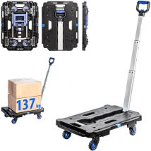 Hoström - Carro con ruedas, Carro de almacenaje plegable, Desenganche, Material de transporte, Asa telescópica, Carga máxima 137 kg, 5 años de
