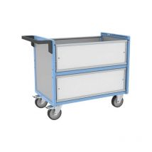 Matisère - Chariot conteneur industriel pour produits chimiques - Plateau 835x465mm - Charge max 250kg - 800726112