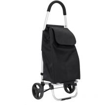 Chariot Shopping Pliable 39L Noir - Home Deco Factory