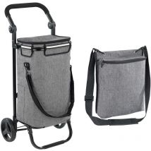Maximex - Chariot de courses sur roulettes avec sac isotherme, 38 l