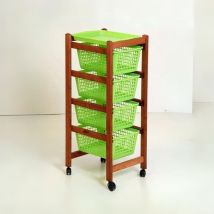 Toscohome - Chariot de cuisine avec paniers coulissants et plateau à cerises - Jolly Eco