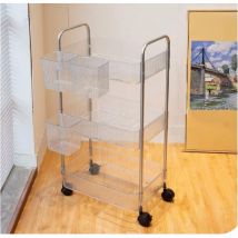 Anpviz - Chariot de cuisine, organisateur acrylique, support de rangement, chariot acrylique transparent, chariot de rangement cosmétique,