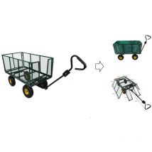 Chariot de jardin à main en métal max 550 kg - bâche pvc amovible