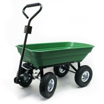 Helloshop26 - Chariot de jardin à main 125 litres capacité 350 kg benne basculante remorque brouette