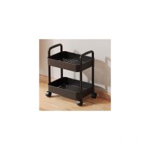 Treetalk - Chariot de rangement pour chariot de bricolage Chariot à roulettes à 2 niveaux avec roulettes Étagère de rangement pour salle de bain