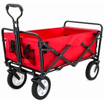 Safetool - Chariot de transport pliable 80 kg remorque jardin 4 roues