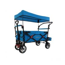 Chariot de jardin pliable Fuxtec Smart Cruiser - transport charge 75 kg - Bleu