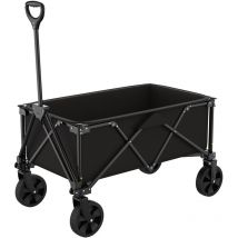 Gt Garden - Chariot de transport pliable noir