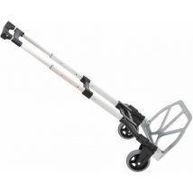 Chariot diable pliable leger telescopique charge 70kg en aluminium argent-noir
