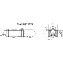 La Croisee Ds - Chariot double réglable matériau de synthèse galets pom 160 kg ref ds 4545 boîte de 25 pièces - la croisée ds