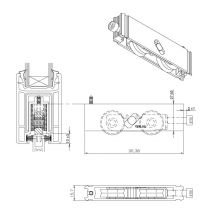 Sotra - Chariot double réglable pour coulissant pvc lu