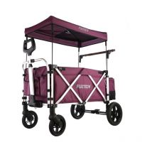 Chariot de jardin pliable Fuxtec Super Cruiser - transport charge 75 kg - Pourpre