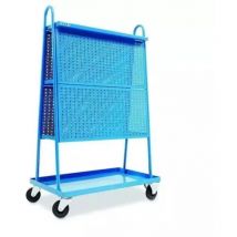 Chariot porte-outils sur roues avec 2 panneaux