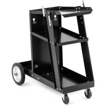 Helloshop26 - Chariot poste à souder 3 étagères 80 kg noir