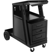 Helloshop26 - Chariot poste à souder avec 3 compartiments 75 kg noir