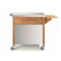 Dm Creation Naturellement - Chariot pour plancha bois/inox - Dm Creation - 00231n