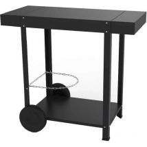 ENO - Chariot métal acier thermolaqué noir avec deux tablettes