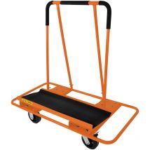 Monster Racking - Chariot pour plaques de plâtre Transport de Panneaux 1000 kg Acier Lourd 2 Roues Fixes & 2 Pivotantes avec Freins Poignée en Mousse