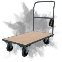 Proregal-betriebsausstattung Zum Fairen Preis - Chariot Pro à platforme HxLxP 102x60x98cm Capacité de charge 450kg Bleu clair - Lichtblau