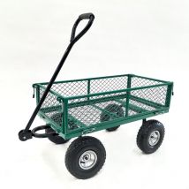 Werka Pro - Chariot remorque grillagé de jardin 65l