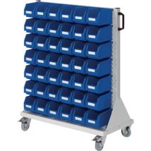 Rasterplan - Chariot Rastermobil H1230xl1.000xp500mm Gris Clair Caissexgr.42xgr.6 - 7024.53.0713