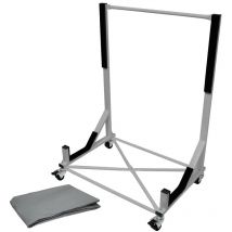 Ecd Germany - Chariot Hardtop Capote Support Rigide Toit Rangement - Acier - Argent - 76,5 x 52 x 93,5 cm - avec Couverture Housse de Protection - 4