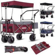 Chariot de Transport Pliable avec Toit Chariot de Luxe Chariot de Transport Pliable Chariot à Outils systèmes de Ceinture à 3 Points Sac xxl capacité