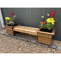 Charles Taylor Trading - Knights Double Planter Bench - Timber - L47.5 x W135 x H40 cm