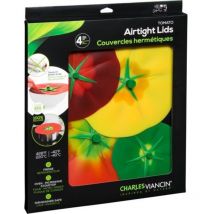 Tomato Set aus 4 Silikon-Deckeln 28/23/20/15 cm - Charles Viancin