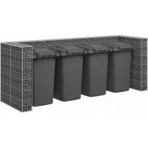 Fimei Mur en gabion pour poubelles Acier galvanisé 320x100x120 cm