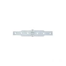 Charnière à conge, 30 x 3 mm, 2 x L.100 mm, zingué blanc