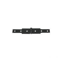 Charnière à conge, 200 x 39 mm, 2 + 2 trous, acier noir