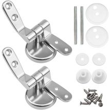 Versaillesfr - Promotion Charniere Abattant, Lot de 2 charnières de rechange pour lunette wc avec fixations en alliage de zinc