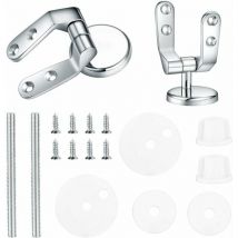 Charniere Abattant wc, Kit Fixations Remplacement pour wc Abattant, Charnière wc Fixations, pour Sièges de Toilette en Résine de Bois
