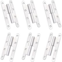 Charnière amovible en 6 pièces, charnière amovible de 5½ x 2 po de hauteur, 110 lb/paire, charnière de porte robuste en acier inoxydable, charnière