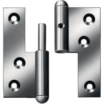 Vormann - Charnière à visser pour porte acier gauche 80x72 mm din gauche goupille fixe galvanisée bleue (Par 10)