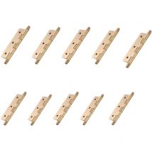Linghhang - Charnière de porte de meuble/porte lumineuse, 75x40mm, laiton, 10 pcs,Charnières en cuivre, charnières, chaîne en caoutchouc, charnières