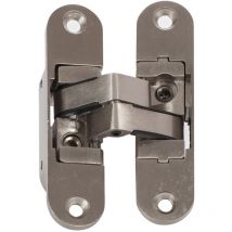 Klose Besser - 1 Charnière Invisible 3D Aluminium. Couleur Inox Satiné. Gauche