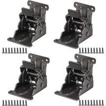 Houhence - Charnière Pliante Autobloquante 4Pcs Charnière Pliante pour Pied de Table 0-90 Degrés Charnière Rallonge Table Pliante avec Vis pour Pieds