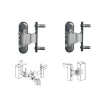 Locinox - 2 Charnières 180° pour porte en métal et alu, réversible, galvanisé àchaud.