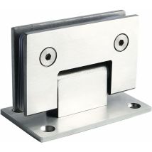 Ontway - Charnières de porte de douche en verre aux supports en verre, ouverture et fermeture à 180 degrés, clips en acier inoxydable 304, convient