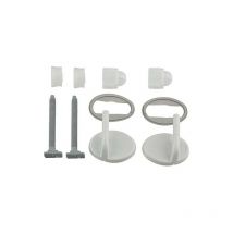 Charnieres en plastique universelles pour siege de WC Trend couleur : blanc